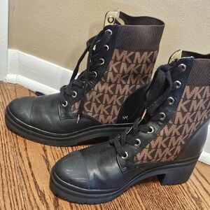 Michael Kors Leather Lace Up Boots